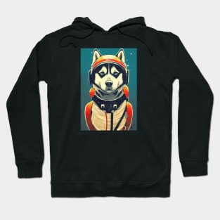 Vintage husky portrait Hoodie